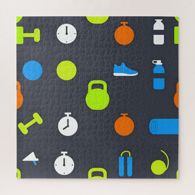 Quebra-cabeça Padrão de Treino de Equipamentos de Fitness (Vertical)