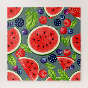 Quebra-cabeça Padrão de Verão Melancia Berry