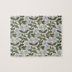 Quebra-cabeça Padrão de Vieira Azul do Periwinkle Vinca