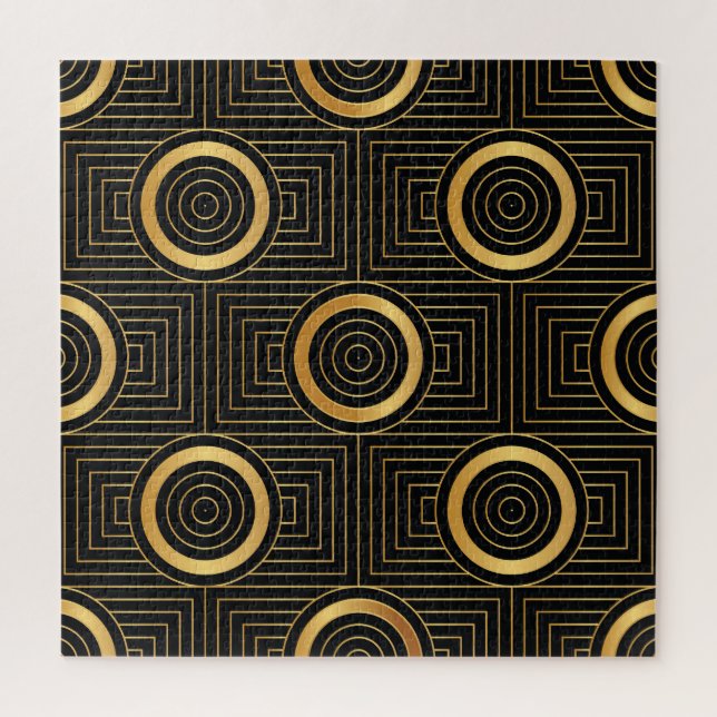 Quebra-cabeça Padrão de Wallpaper Vintage Art Deco (Vertical)