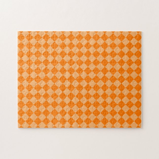 Quebra-cabeça Padrão Diamante de Combinação Laranja por STaylor (Horizontal)