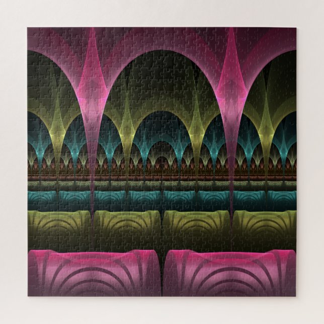 Quebra-cabeça Padrão especial de fantasia Abstrato - Fractal col (Vertical)