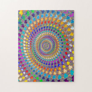 Quebra-cabeça Padrão espiral colorido