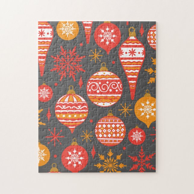 Quebra-cabeça Padrão Estético de Natal Minimalista - Feriado  (Vertical)