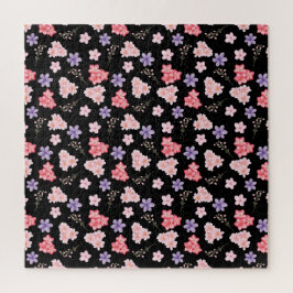 Quebra-cabeça Padrão Floral Aquarela