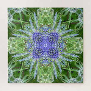 Quebra-cabeça padrão floral de Cardo de Cristal