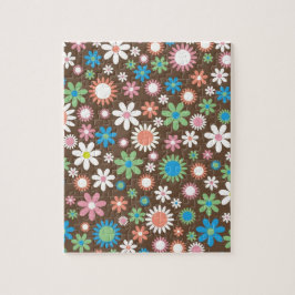 Quebra-cabeça Padrão Floral de Daisy Cute