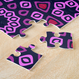Quebra-cabeça Padrão Geométrico com Tri-Hexágono Truncado Roxo