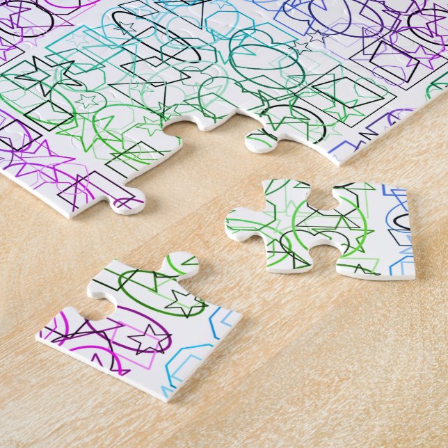 Quebra-cabeça Padrão Geométrico de abstrato | Tilados e filtrado (Lateral)