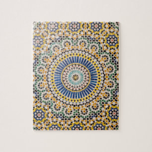 Quebra-cabeça Padrão geométrico de azulejos, Marrocos