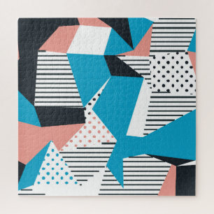 Quebra-cabeça Padrão Memphis: Tendência Abstrato minimalista