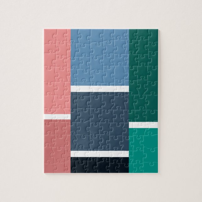 Quebra-cabeça Padrão Moderno de Blocos de Azulejos (Vertical)