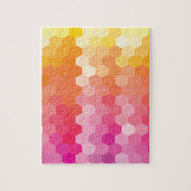 Quebra-cabeça Padrão moderno de design hexágonos (Vertical)