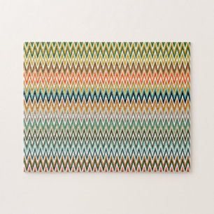 Quebra-cabeça Padrão multicolorido Zigzag
