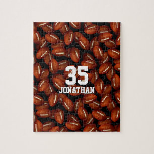 Quebra-cabeça padrão personalizado de bolas de futebol