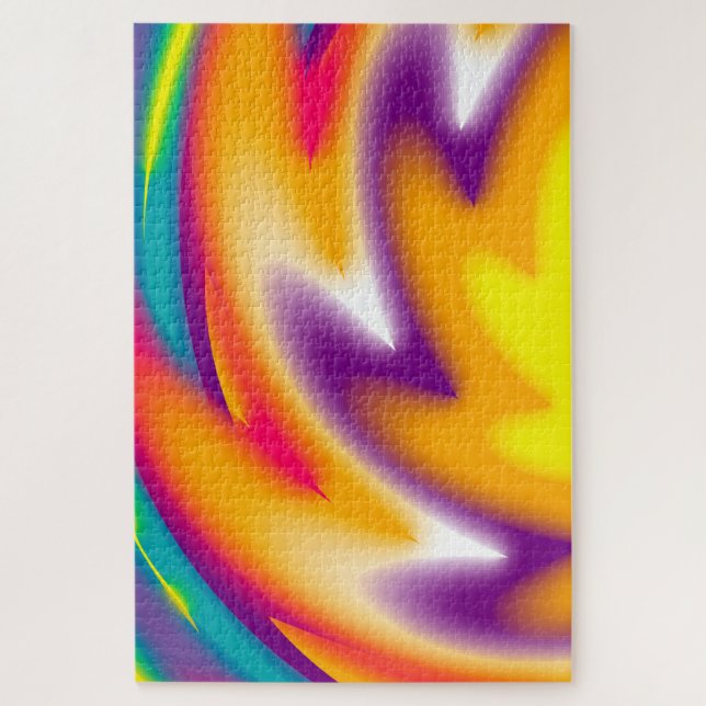 Quebra-cabeça Padrão radial colorido (Vertical)