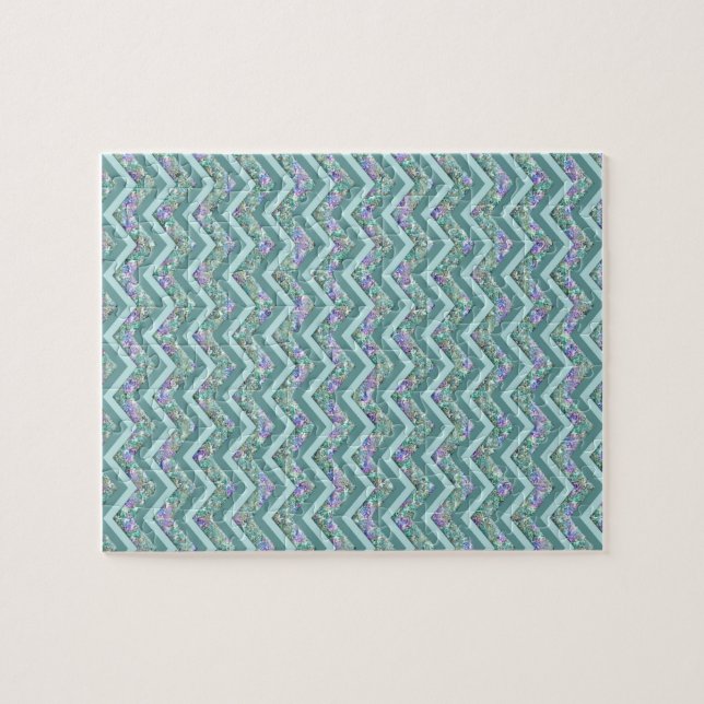 Quebra-cabeça Padrão Rainbow Foil ZigZag (Horizontal)