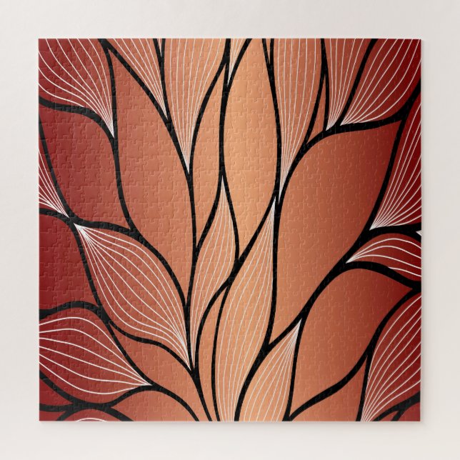 Quebra-cabeça Padrão Rustic Coppery Bronze de Licença (Vertical)