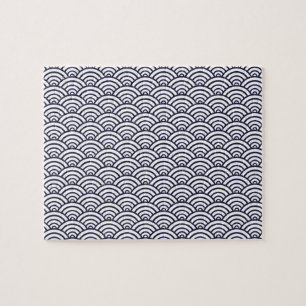 Quebra-cabeça Padrão Seikaiha japonês