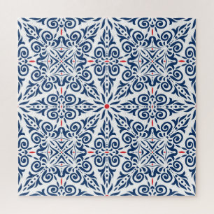 Quebra-cabeça Padrão sem costura da Vintage Colorida Árabe