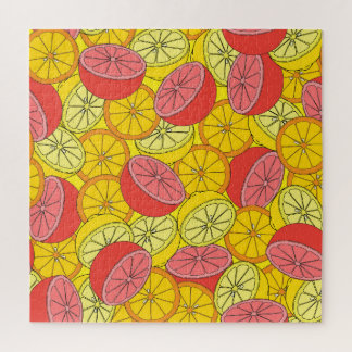 Quebra-cabeça Padrão sem costura de Frutas Citrus