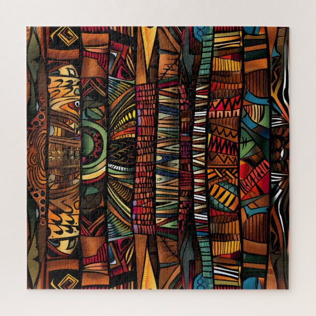 Quebra-cabeça Padrão Tribal Africano Puzzle (Vertical)