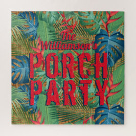 Quebra-cabeça Padrão tropical do Partido Porch