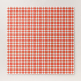 Quebra-cabeça Padrão Xadrez Branco Coral