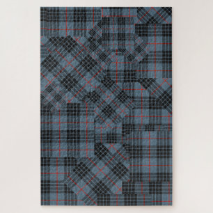 Quebra-cabeça Padrão Xadrez Mackay Blue Tartan