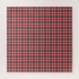 Quebra-cabeça Padrão Xadrez Rosa Marrom