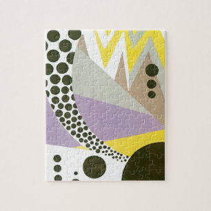 Quebra-cabeça Padrões Geométricos de Vintage Art Deco Pochoir Ja