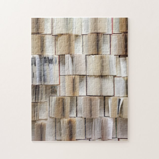 Quebra-cabeça Páginas do Livro Aberto do Vintage (Vertical)