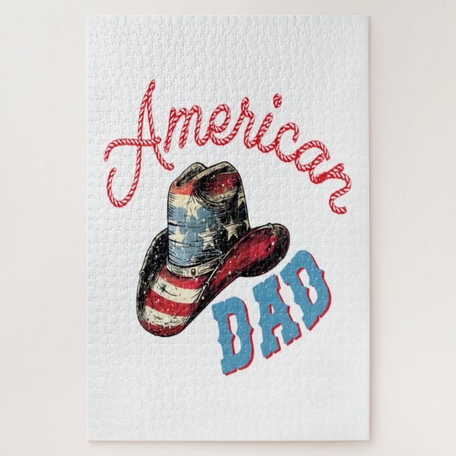 Quebra-cabeça Pai Americano Cowboy  (Vertical)