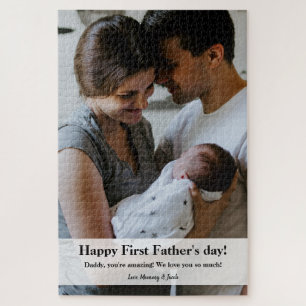 Quebra-cabeça Pai Família Fotografia Primeiro Dia de os pais