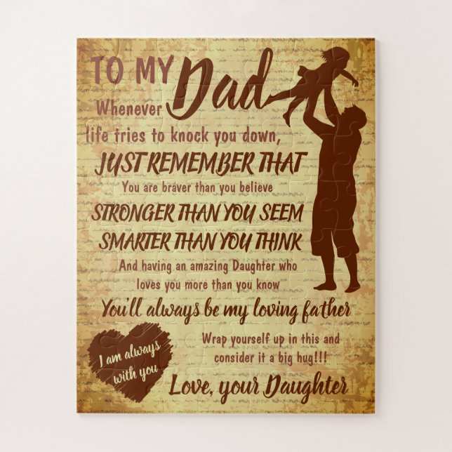 Quebra-cabeça Pai Filha Pai Dia da Festa de Natal (Vertical)