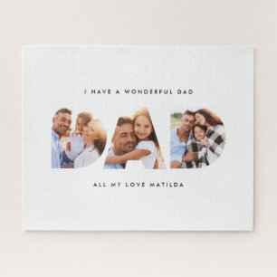 Quebra-cabeça Pai foto moderna tipografia