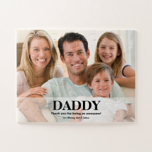 Quebra-cabeça Pai Obrigado Mensagem de Foto Personalizada