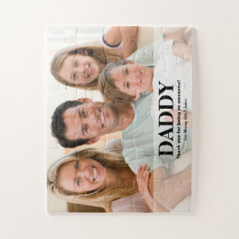 Quebra-cabeça Pai Obrigado Mensagem de Foto Personalizada