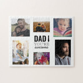 Quebra-cabeça Pai Você é a incrível Colagem de Fotos Personaliza