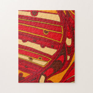 Quebra-cabeça Painéis laranja Abstrato
