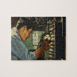 Quebra-cabeça Painel do Disjuntor Elétrico do Vintage Business