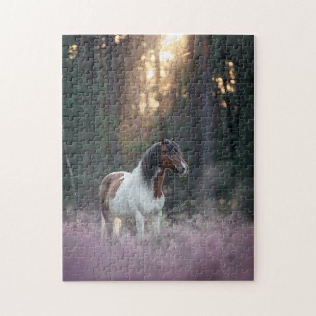 Quebra-cabeça Paint Horse in a Field (Vertical)