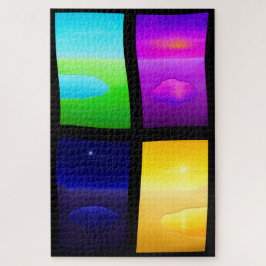 Quebra-cabeça Paintagem Superreal Sunset Painting Sea Landscape