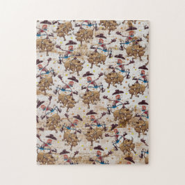 Quebra-cabeça País da equitação de Bull do vaqueiro do rodeio