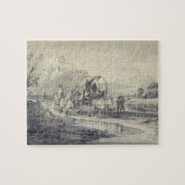 Quebra-cabeça Paisagem aberta de Thomas Gainsborough | com (Horizontal)