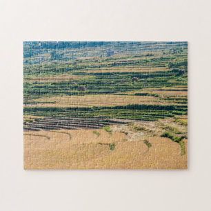Quebra-cabeça Paisagem agrícola - Butão, Ásia, Himalaia
