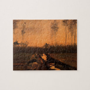 Quebra-cabeça Paisagem ao Crepúsculo por Vincent van Gogh