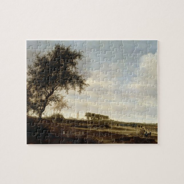Quebra-cabeça Paisagem arborizada (óleo no painel) (Horizontal)