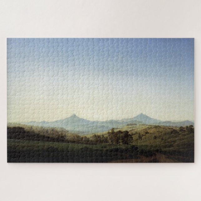 Quebra-cabeça Paisagem Boêmia com Monte Milleschauer (Horizontal)