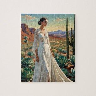 Quebra-cabeça Paisagem bonita com arte espiritual feminina